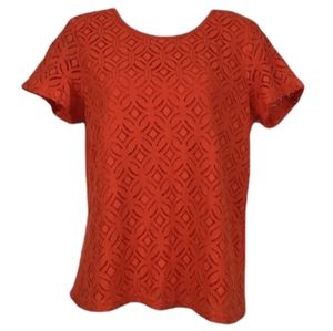 Stitch Fix Market & Spruce Hans Crochet Front Short Sleeve Top